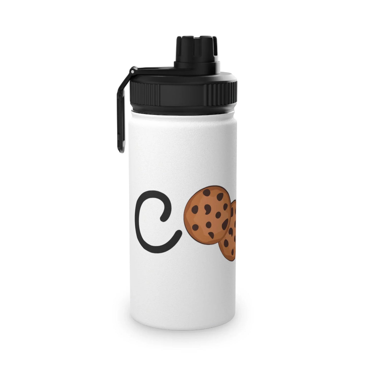 Cookie Stainless Steel Water Bottle, Sports Lid - RizQ Life 