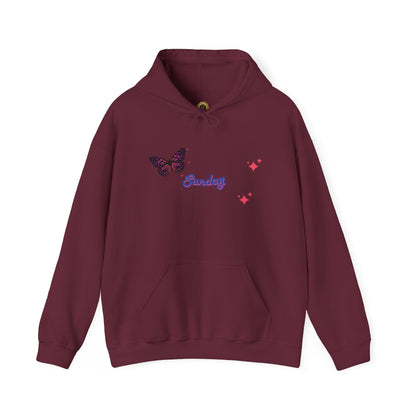 Butterfly Sunday Hoodie Sweatshirt For Women