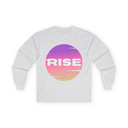 Motivational Long Sleeve Tee - 'RISE' Graphic