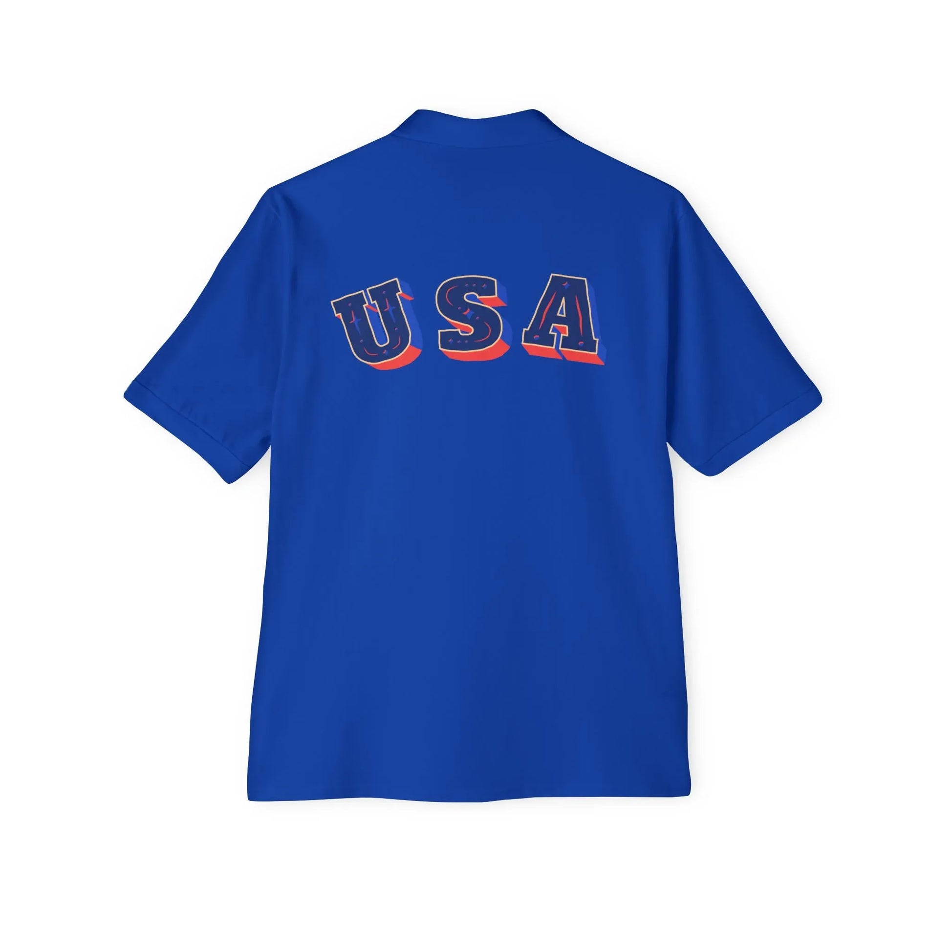 Men's USA Flag Piqué Polo Shirt - Patriotic Design - RizQ Life 