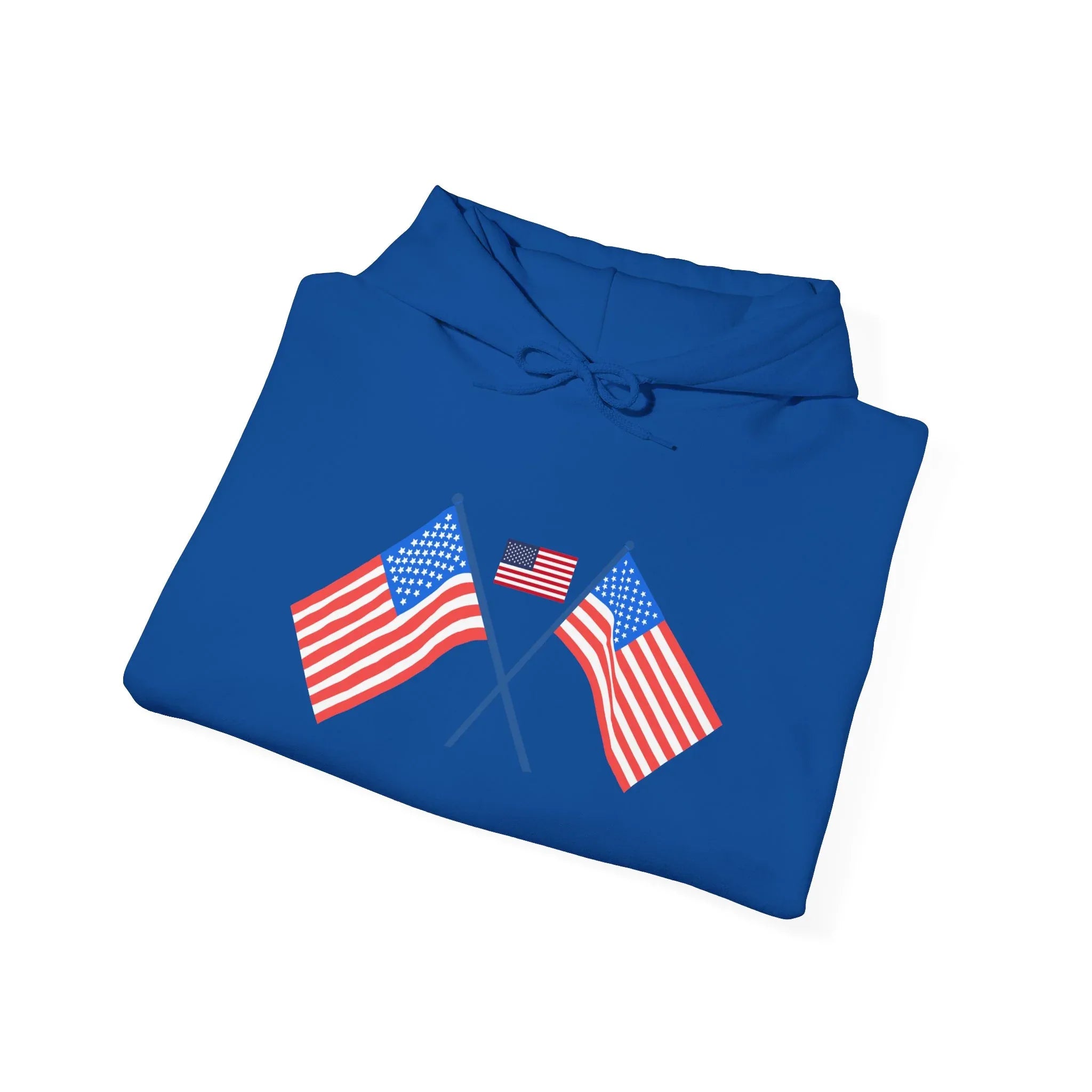 Men's Patriotic Hoodie - Double American Flag Graphic - RizQ Life 
