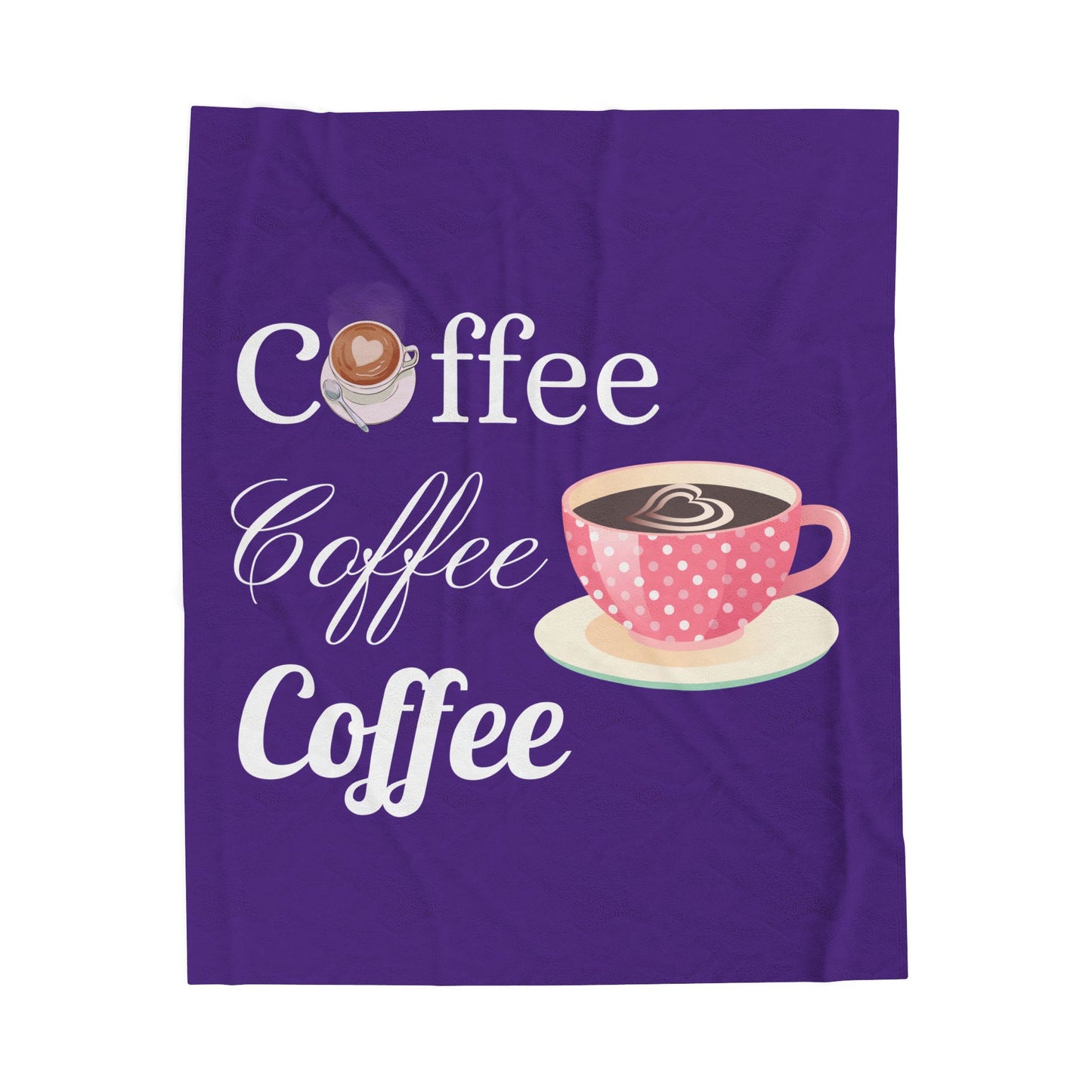 Coffee Lover Velveteen Blanket - Cozy Throw for Warmth, Gift for Him/Her, Coffee Decor, Home Essentials, Snuggle Time