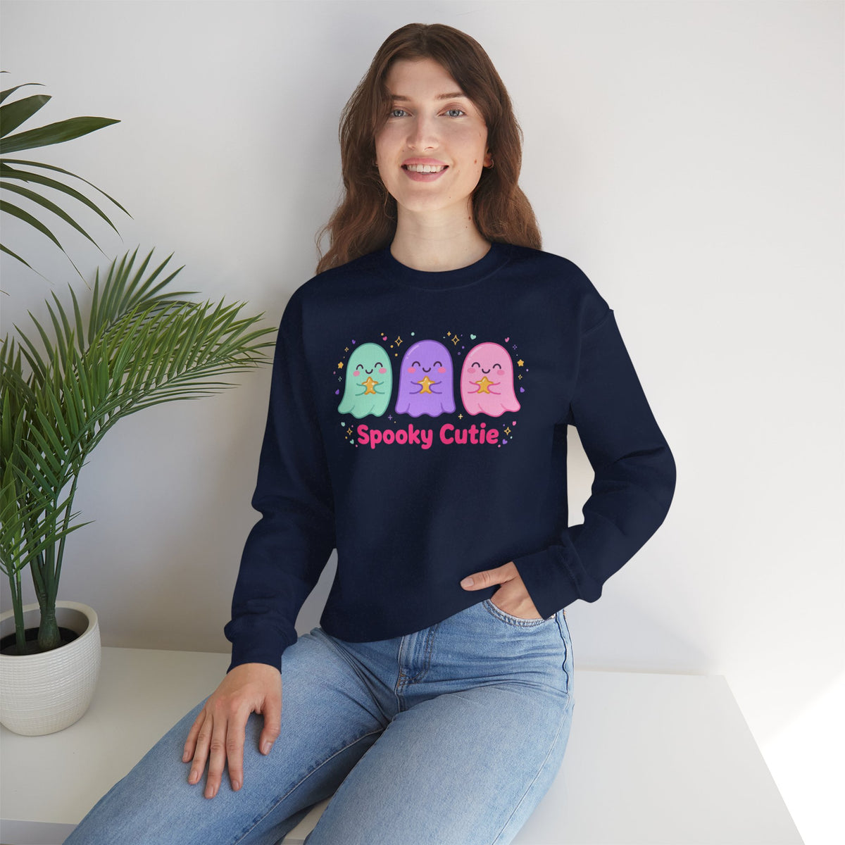 Spooky Cutie Sweatshirt | Cute Pastel Halloween Ghost Crewneck