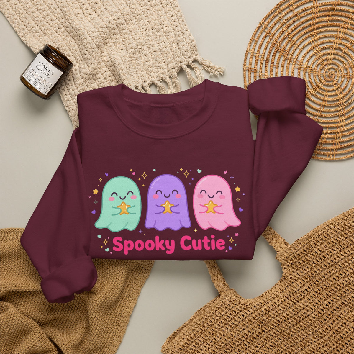Spooky Cutie Sweatshirt | Cute Pastel Halloween Ghost Crewneck