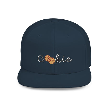 Trendy Cookie Flat Bill Snapback Cap – Adjustable, stylish hat for cookie lovers. Perfect gift for adults, birthdays, holidays, and streetwear fashion.