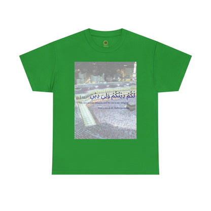Kaaba Pilgrims Scene T-Shirt | Arabic Calligraphy Mecca Hajj Prayer