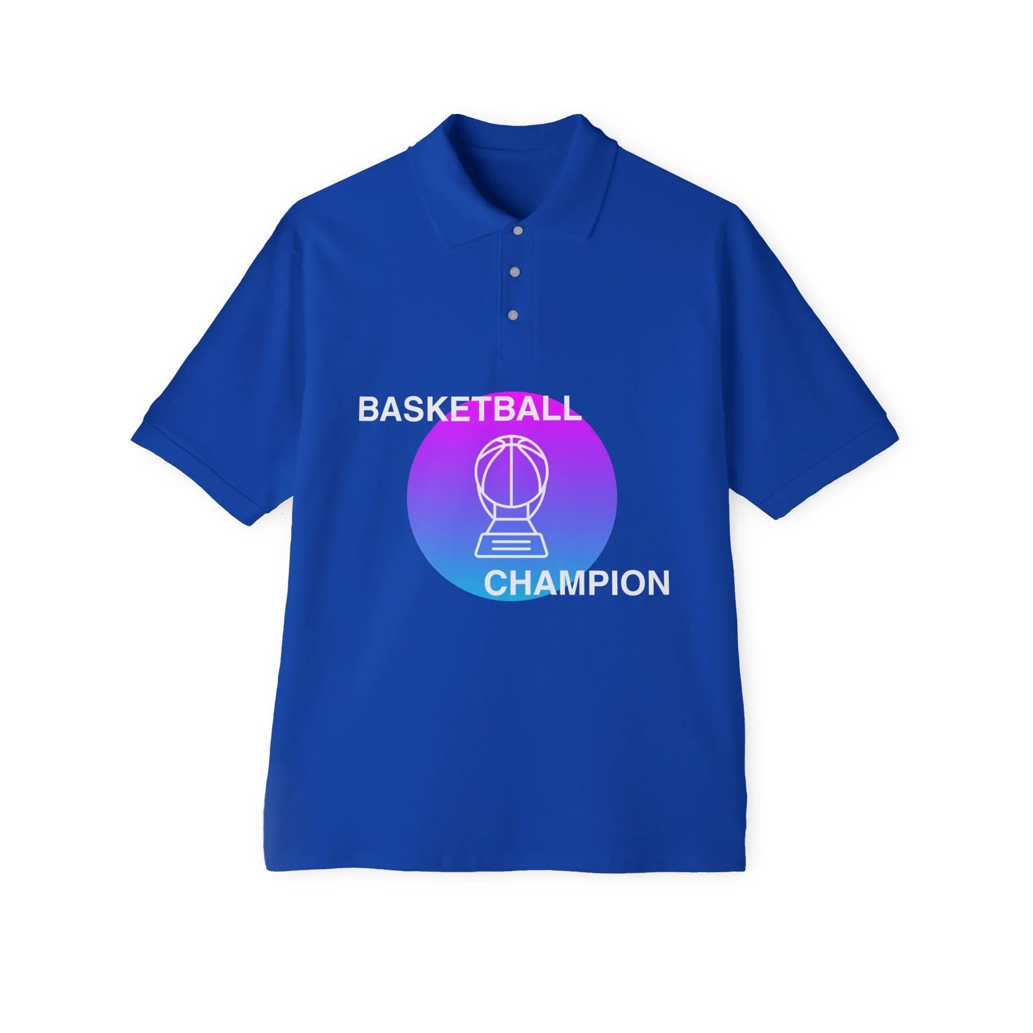 Basketball Champion Piqué Polo Shirt for Sports Fans - RizQ Life 