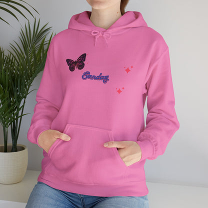 Butterfly Sunday Hoodie Sweatshirt For Women