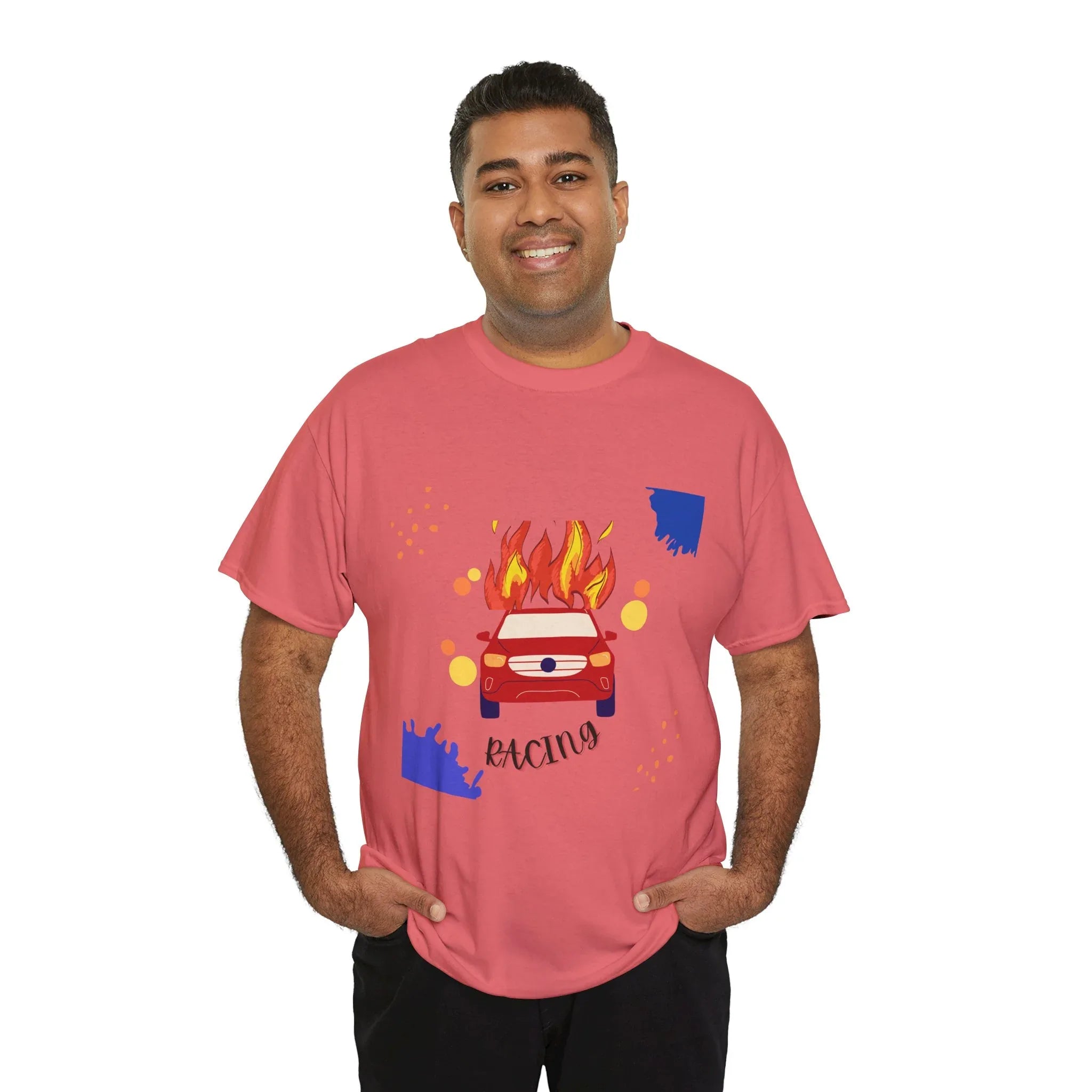 Unisex Racing Graphic T-Shirt – Heavy Cotton Car Racing Tee for Men & Women, Casual Motorsport Fan Shirt, Short Sleeve Top, Sizes S-5XL - RizQ Life 