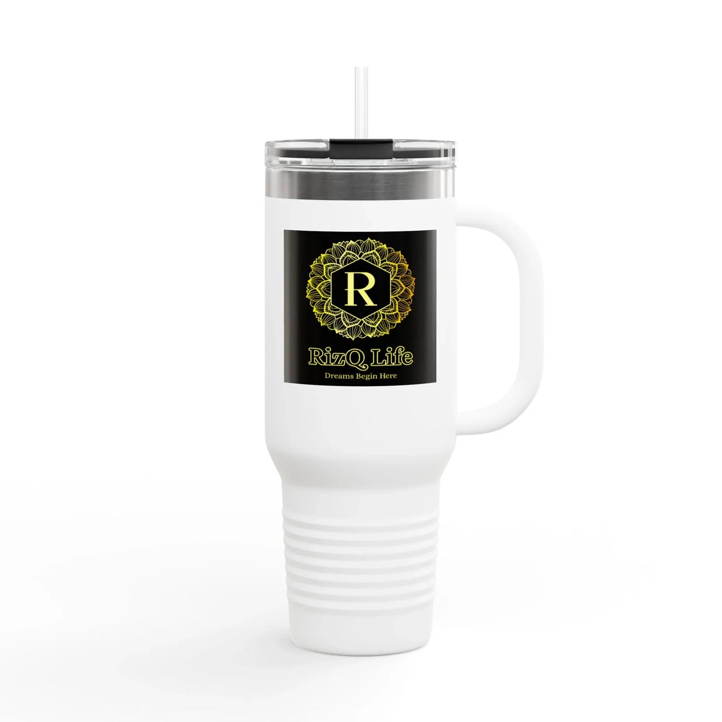 RizQ Life 40oz Insulated Travel Tumbler with Handle