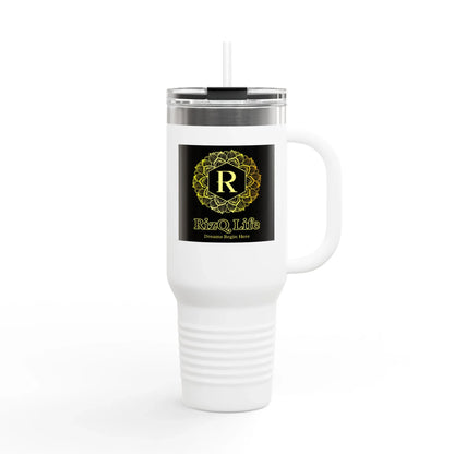 RizQ Life 40oz Insulated Travel Tumbler with Handle