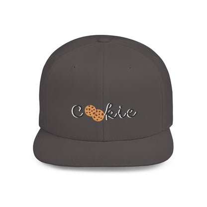 Trendy Cookie Flat Bill Snapback Cap – Adjustable, stylish hat for cookie lovers. Perfect gift for adults, birthdays, holidays, and streetwear fashion.