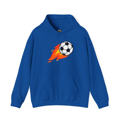 Soccer Fire Ball Hoodie - Men's Heavy Blend Hooded Sweatshirt