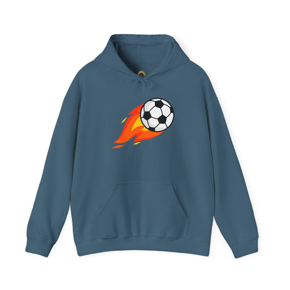 Soccer Fire Ball Hoodie - Men's Heavy Blend Hooded Sweatshirt