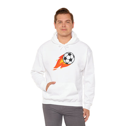 Soccer Fire Ball Hoodie - Men's Heavy Blend Hooded Sweatshirt