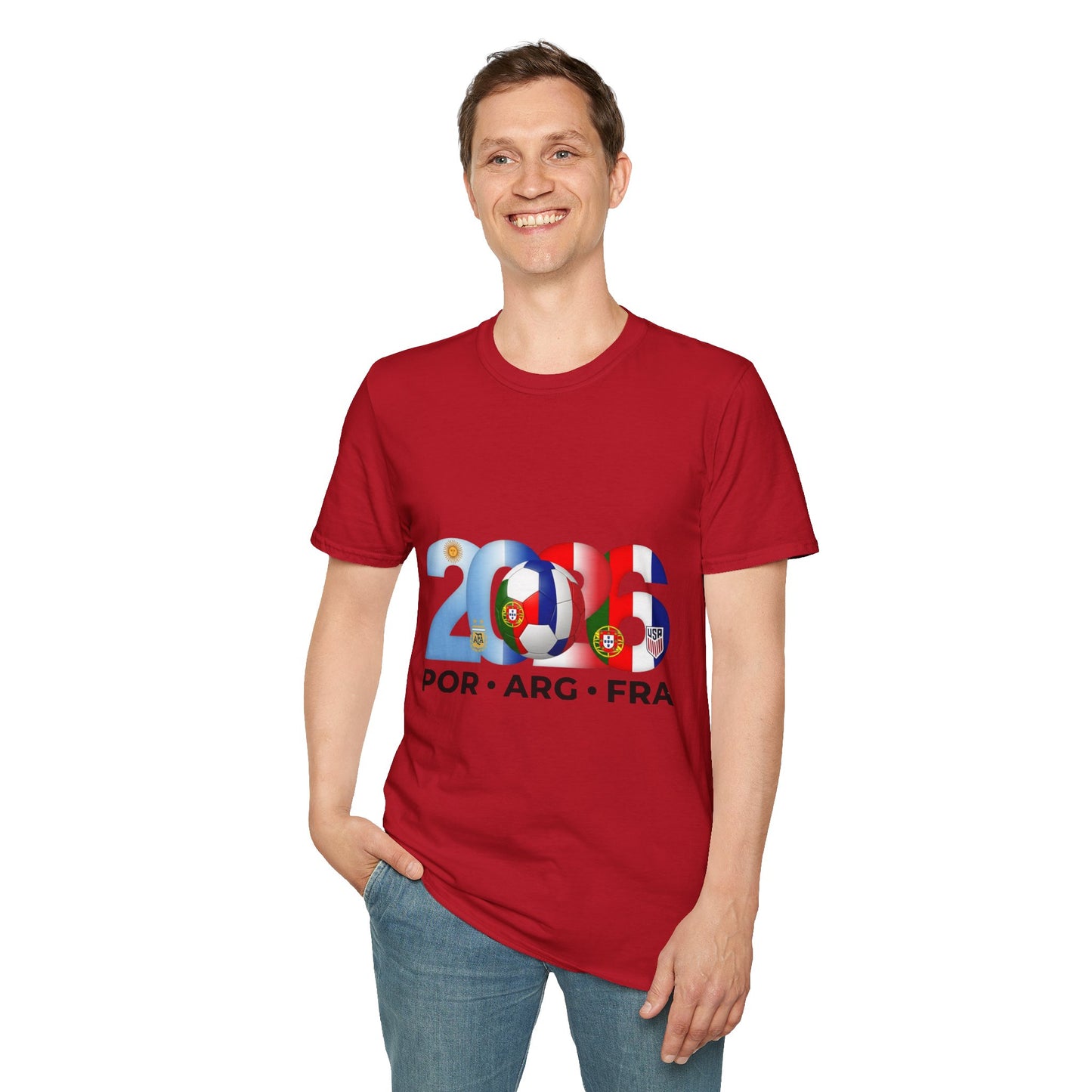 2026 Soccer Unisex Shirt | POR ARG FRA USA Football Tee