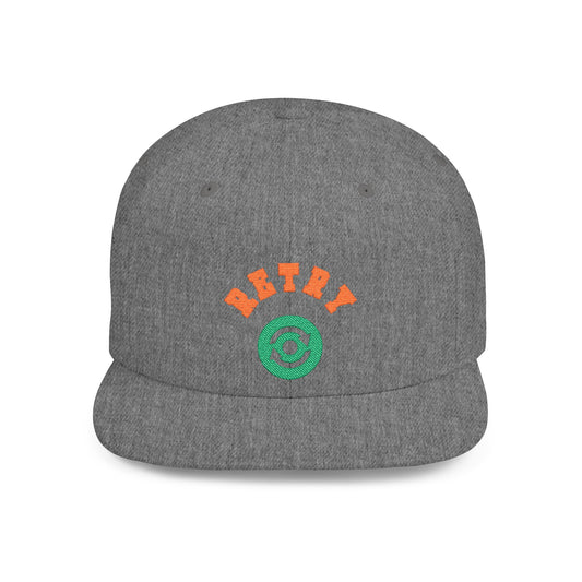 Retry Vintage Flat Bill Snapback Cap – Adjustable streetwear hat for men & women. Ideal gift for casual fashion, festivals, and urban style.