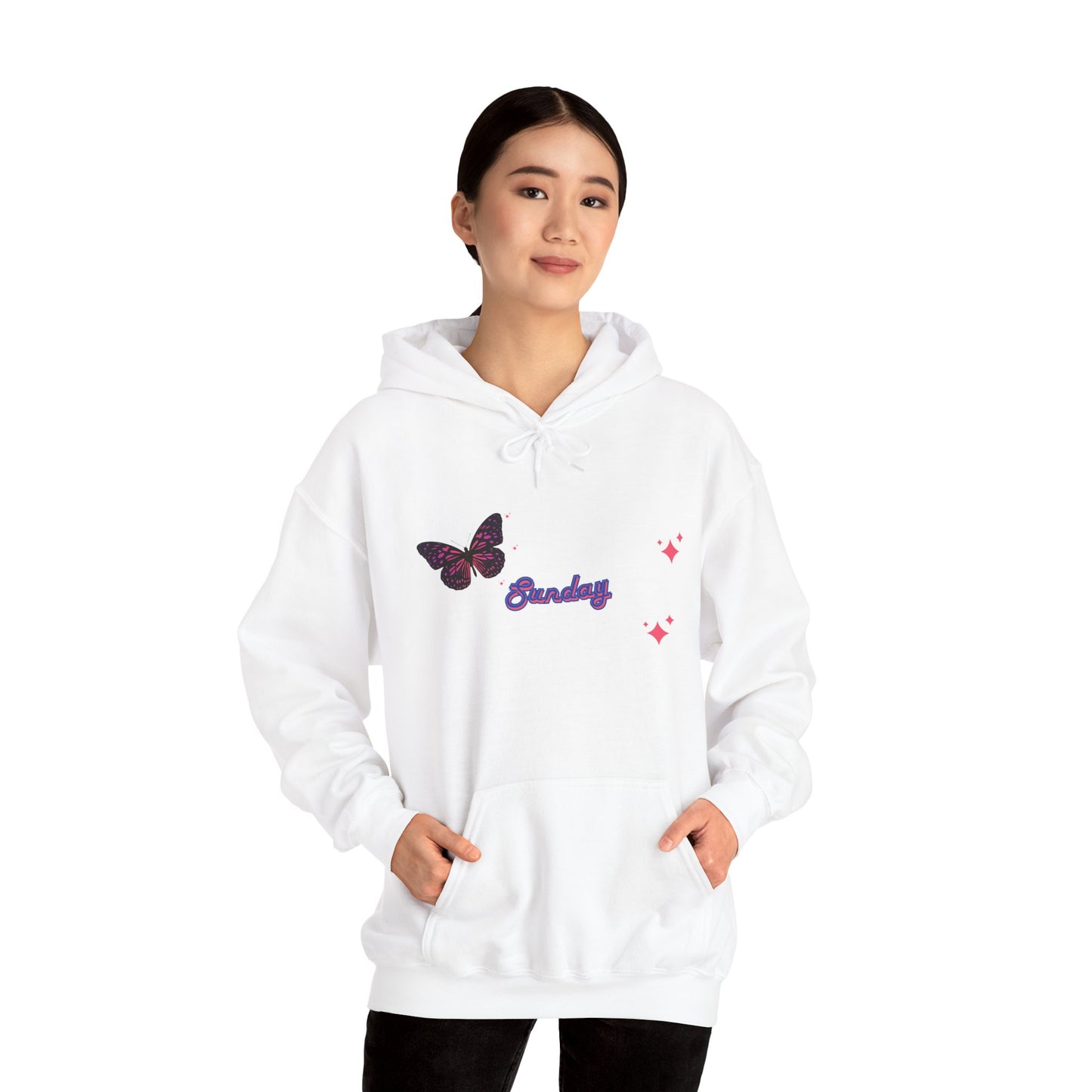 Butterfly Sunday Hoodie Sweatshirt For Women