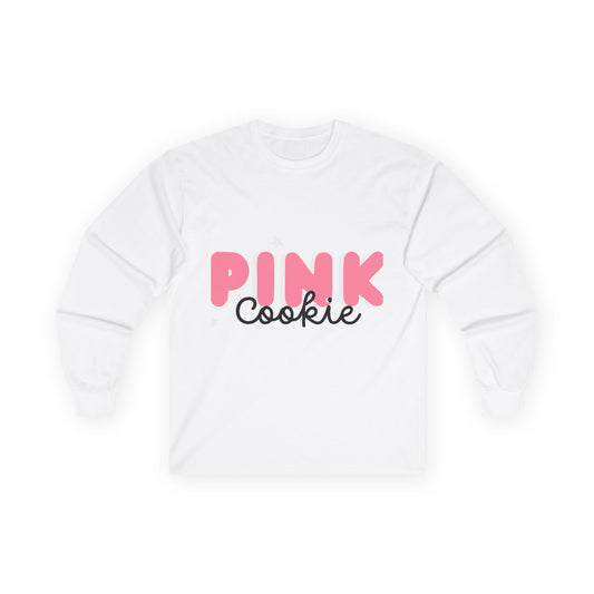 Pink Cookie Long Sleeve Tee - Sweet Treat Vibe