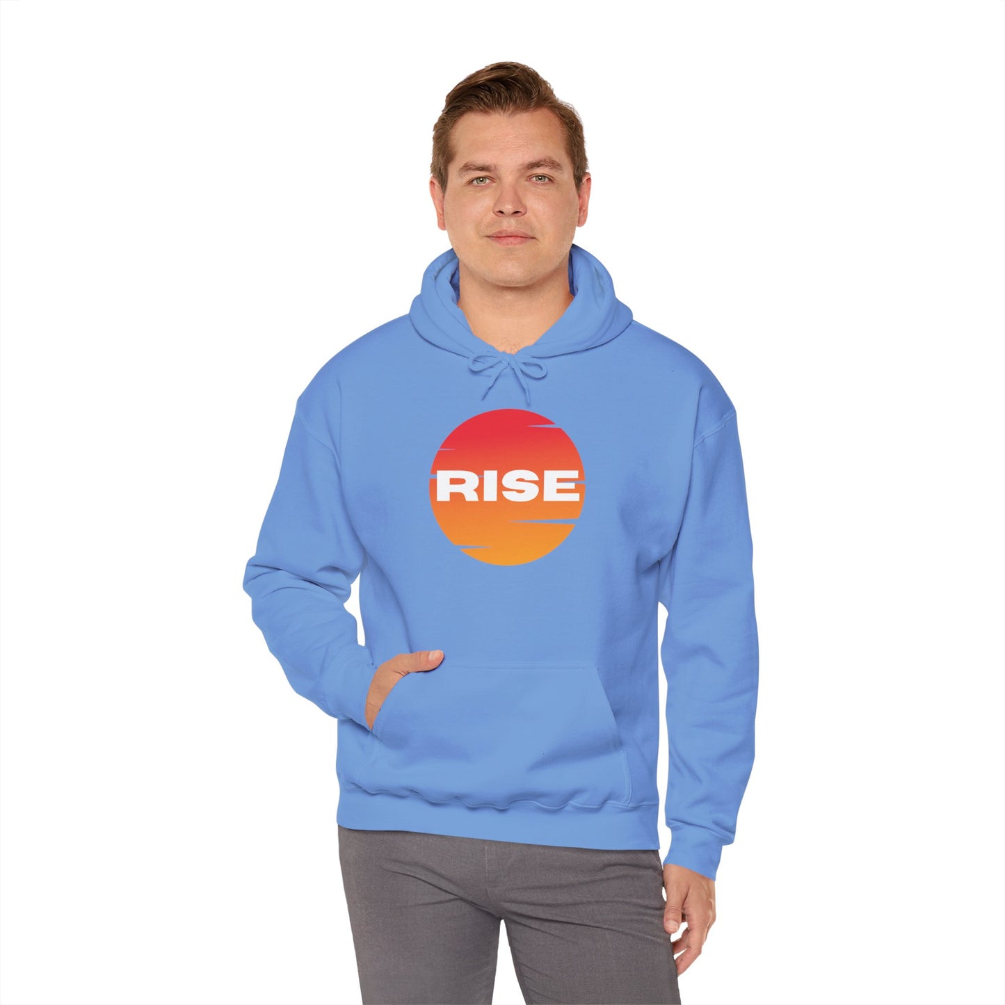 Men's Rise Sunset Hoodie - Comfortable Heavy Blend Sweatshirt