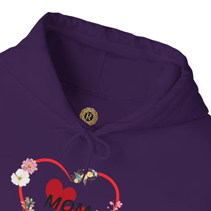 Mom Love Hoodie - Floral Heart Design - Perfect Gift for Mother's Day
