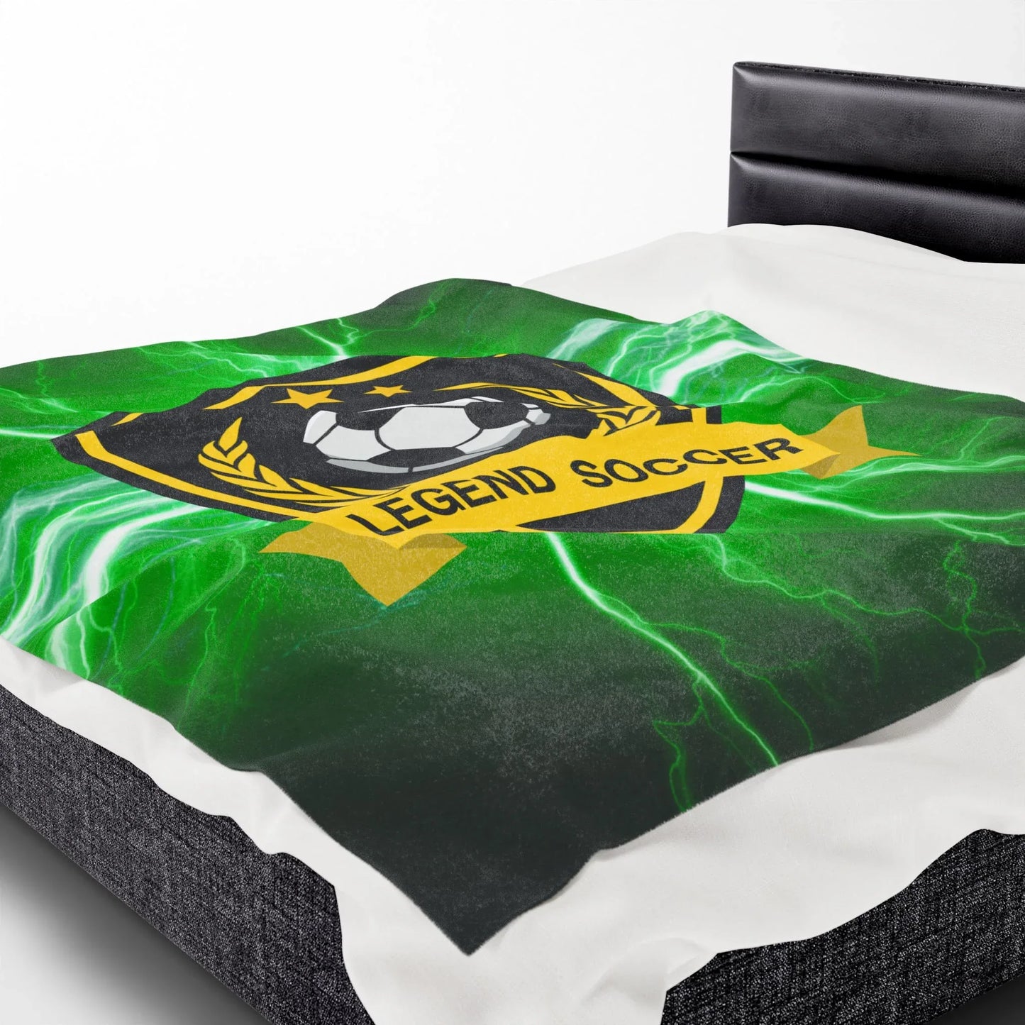Soccer Legend Plush Blanket | Soft Throw for Sports Fans, Cozy Decor, Gift for Athletes, Soccer-themed Home, Kids Room - RizQ Life 
