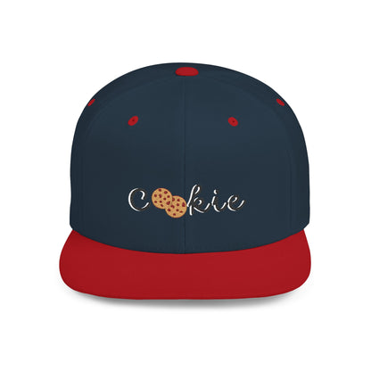 Trendy Cookie Flat Bill Snapback Cap – Adjustable, stylish hat for cookie lovers. Perfect gift for adults, birthdays, holidays, and streetwear fashion.