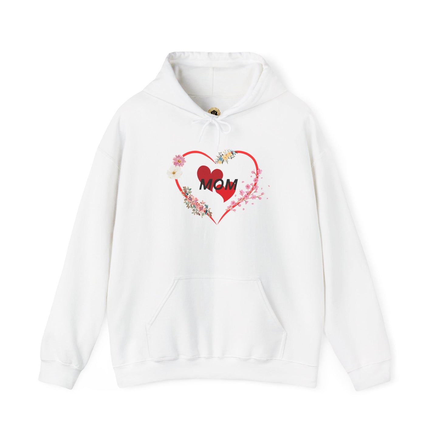 Mom Love Hoodie - Floral Heart Design - Perfect Gift for Mother's Day