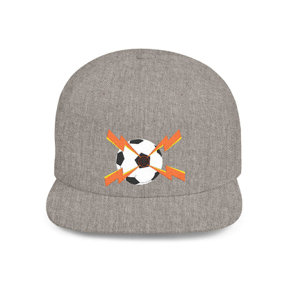 Soccer flat bill snapback hat – adjustable, stylish, and perfect for streetwear, casual outings, festivals, and gifting.