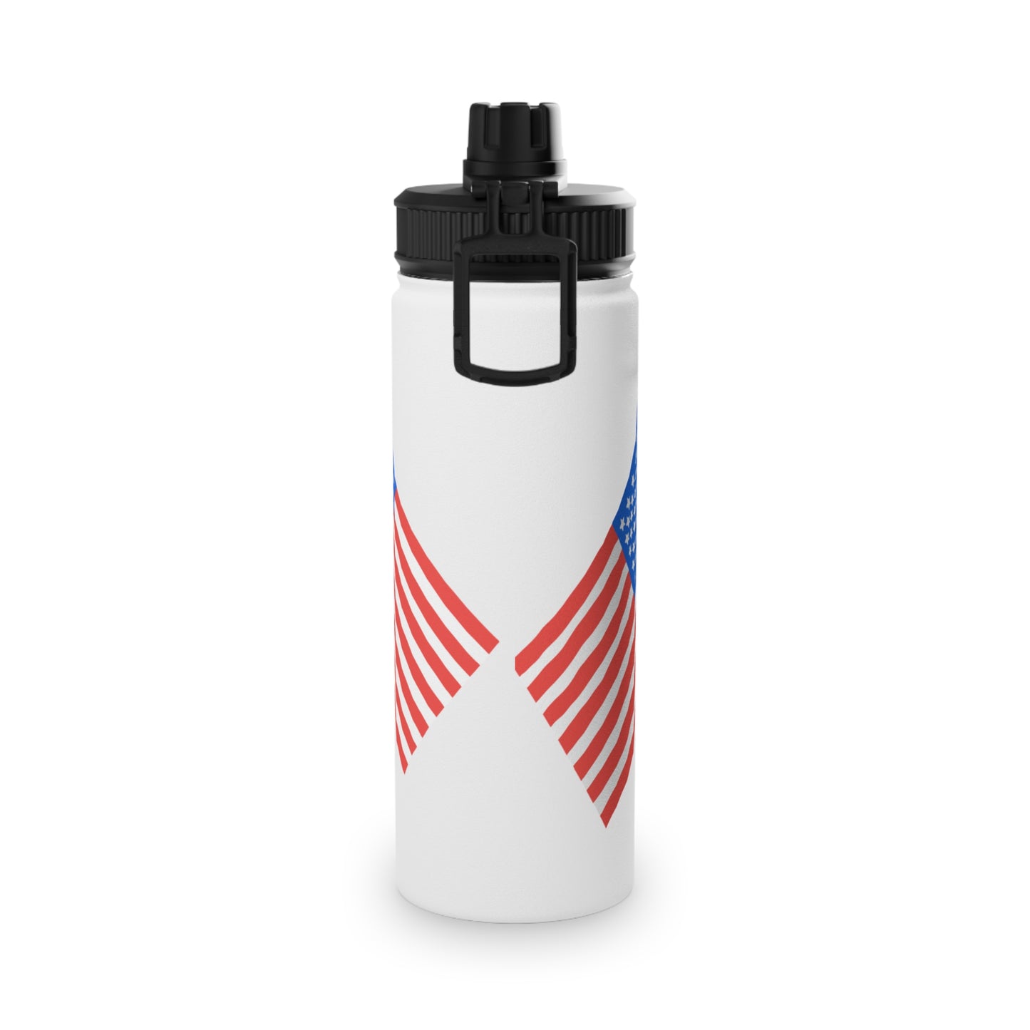 American Patriotic Stainless Steel Water Bottle with Sports Lid