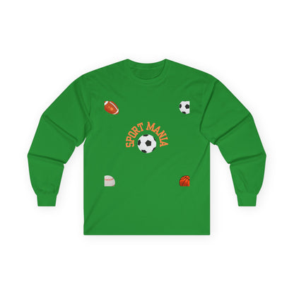 Sport Long Sleeve Tee - Fun Sports Design for Active Lifestyle