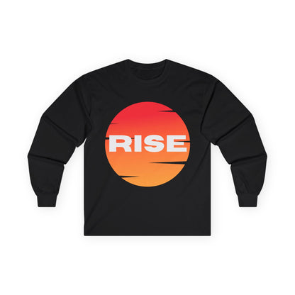 Sunrise RISE Long Sleeve Tee - Motivational Unisex Cotton Shirt for Inspiration