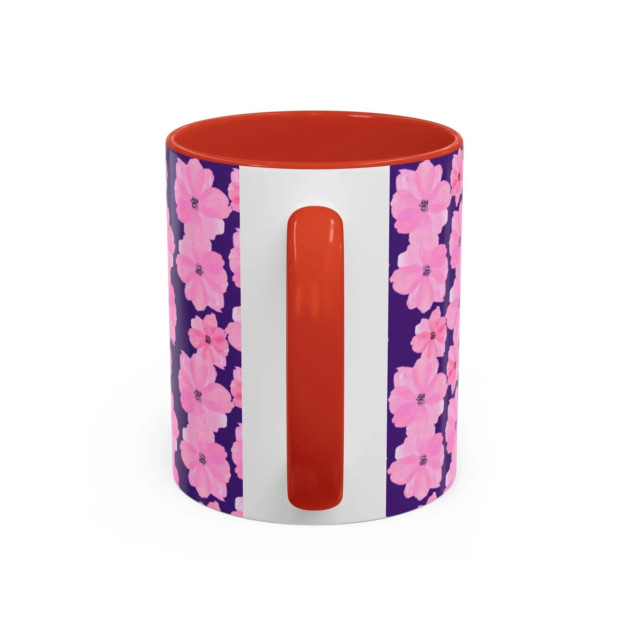 Chic Floral Coffee Mug - Pink Blossoms on Dark Background - RizQ Life 