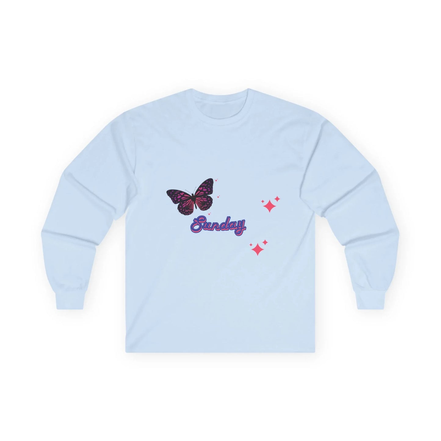 Butterfly Sunday Long Sleeve Tee - Unisex Ultra Cotton Shirt - RizQ Life 