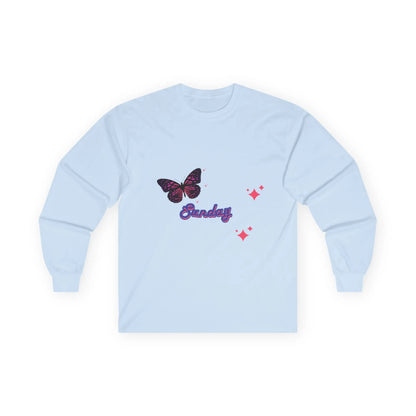 Butterfly Sunday Long Sleeve Tee - Unisex Ultra Cotton Shirt - RizQ Life 