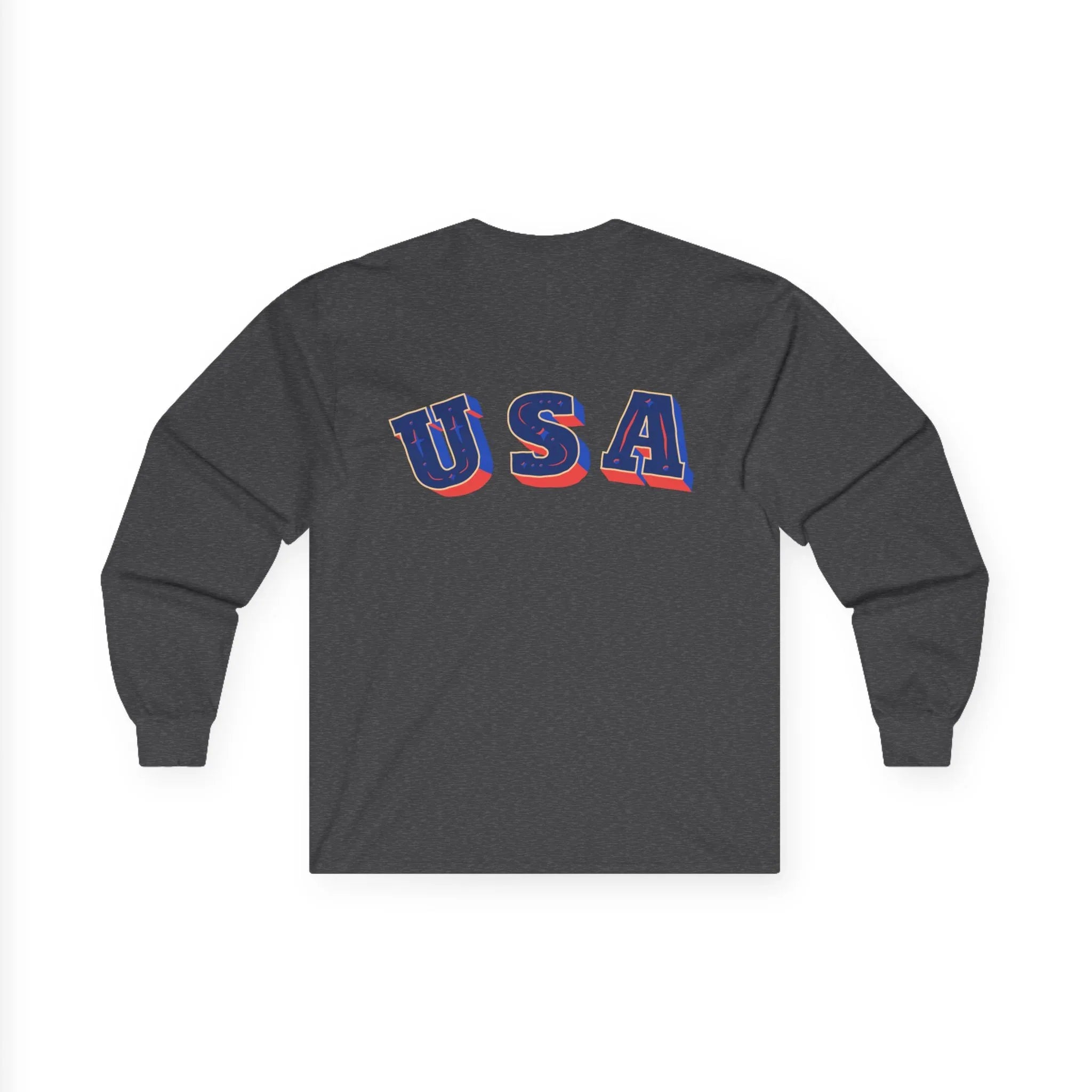 Patriotic Long Sleeve Tee - USA Flag Design - RizQ Life 