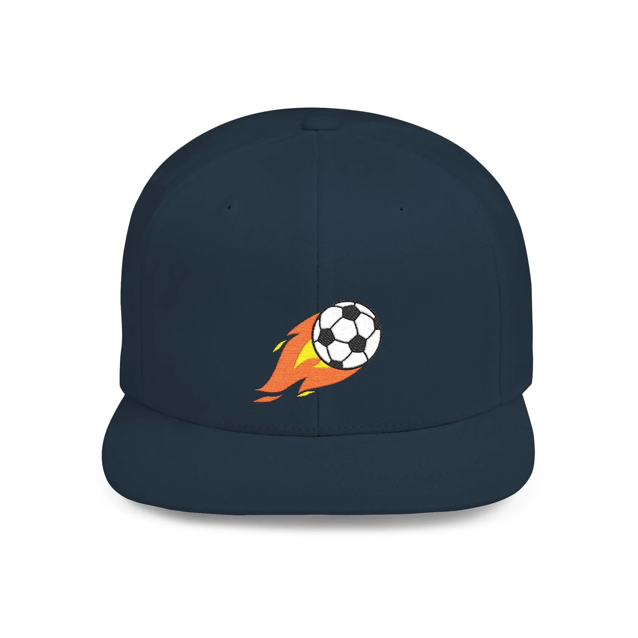 Soccer Ball Flat Bill Snapback Hat - Stylish Snapback Cap for Casual Outfits and Streetwear - RizQ Life 