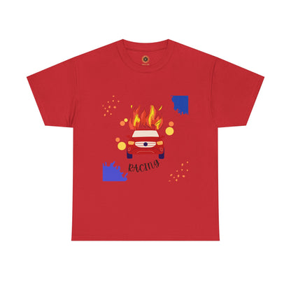 Unisex Racing Graphic T-Shirt – Heavy Cotton Car Racing Tee for Men & Women, Casual Motorsport Fan Shirt, Short Sleeve Top, Sizes S-5XL