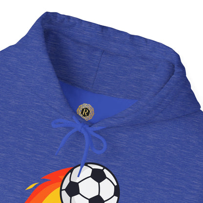 Soccer Fire Ball Hoodie - Men's Heavy Blend Hooded Sweatshirt