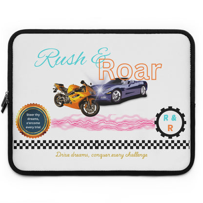 Racing-Themed Laptop Sleeve, Gift for Car Enthusiasts, Protective Case, Personalized Tech Accessory, Ideal for Students, Birthdays