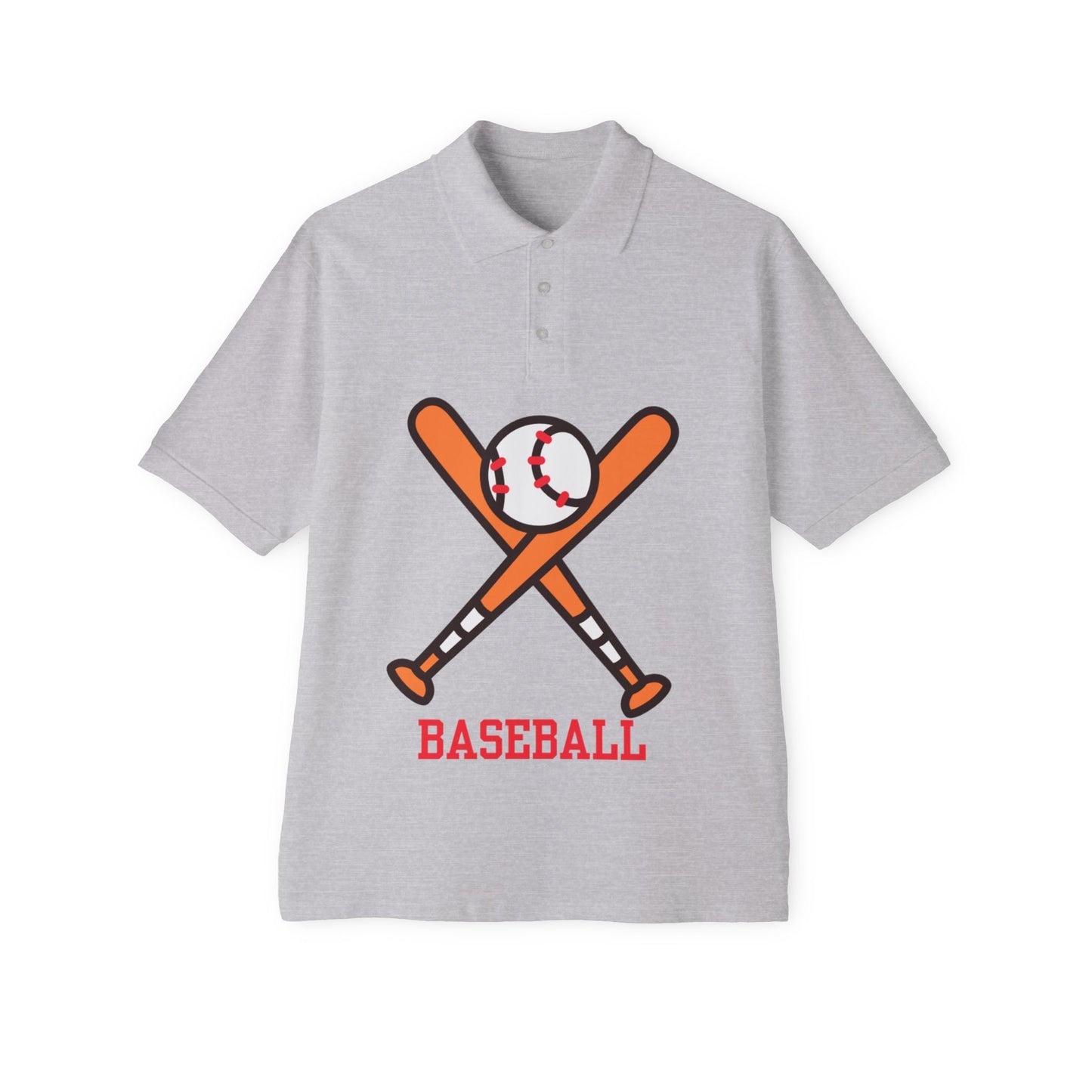 Men's Polo Tee - Baseball Piqué Polo