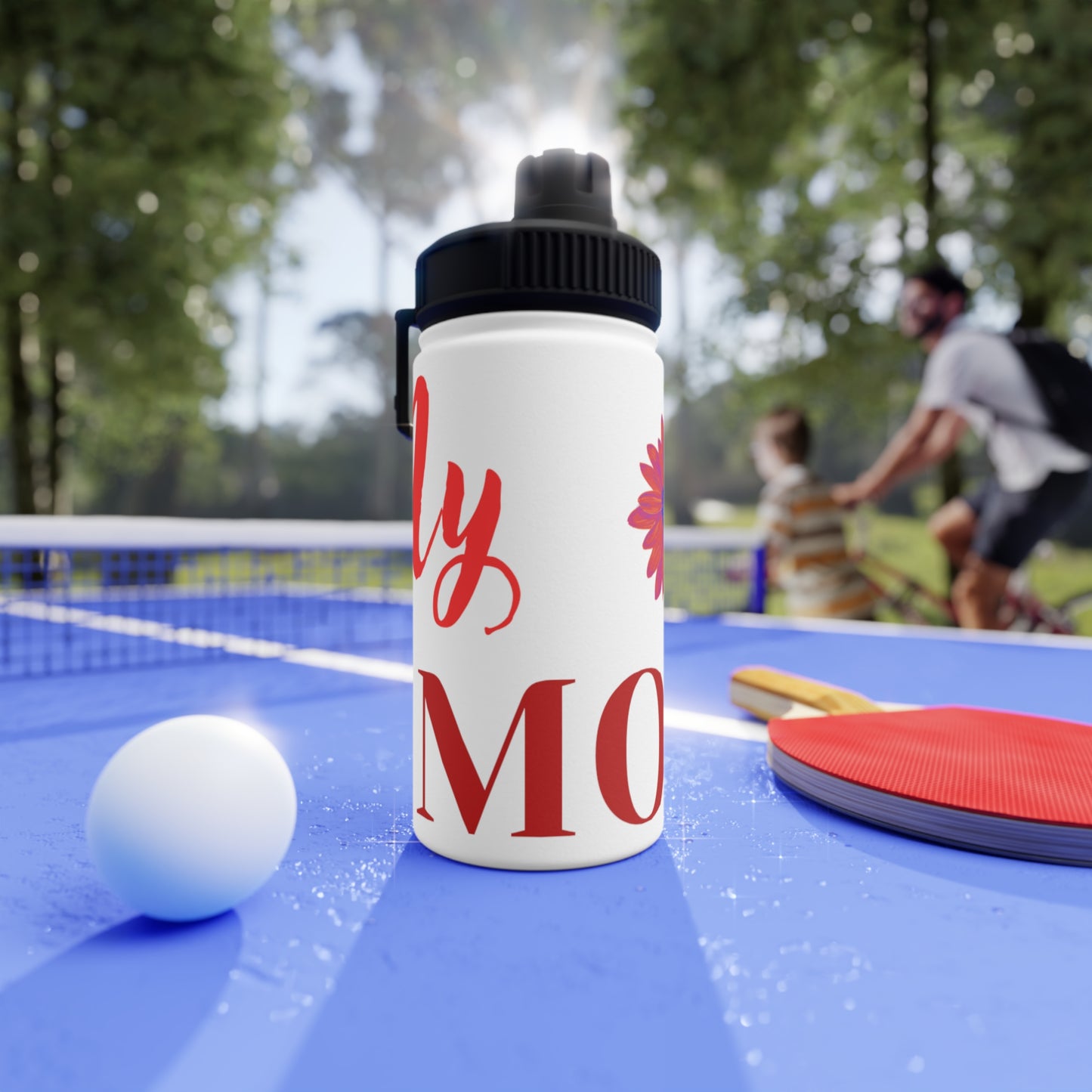 Floral Stainless Steel Water Bottle with Sports Lid - Perfect Gift for Mom