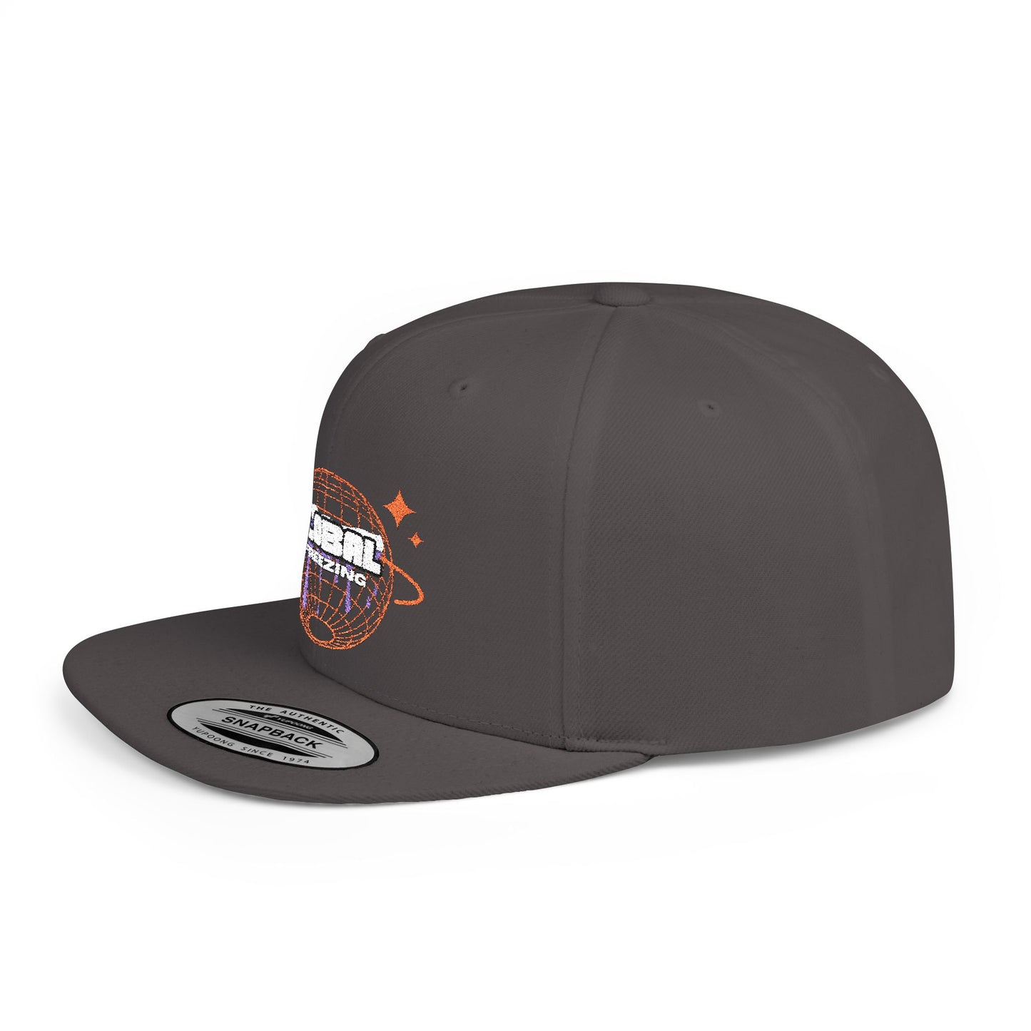 Casquette Snapback Global – casquette élégante à six panneaux ajustable pour hommes et femmes. Respirante, brodée et idéale comme cadeau ou pour un usage quotidien.