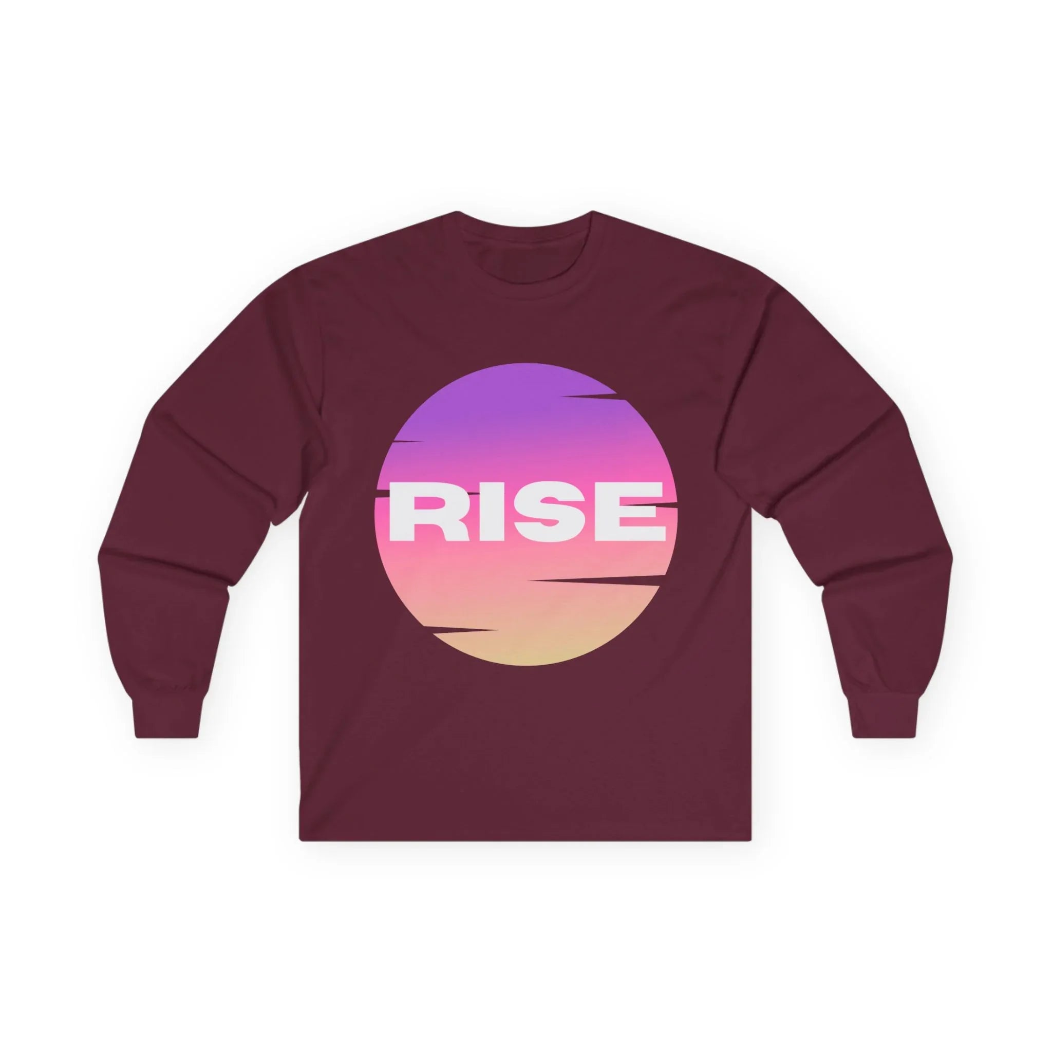 Motivational Long Sleeve Tee - 'RISE' Graphic - RizQ Life 