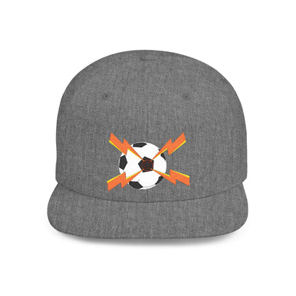 Soccer flat bill snapback hat – adjustable, stylish, and perfect for streetwear, casual outings, festivals, and gifting.