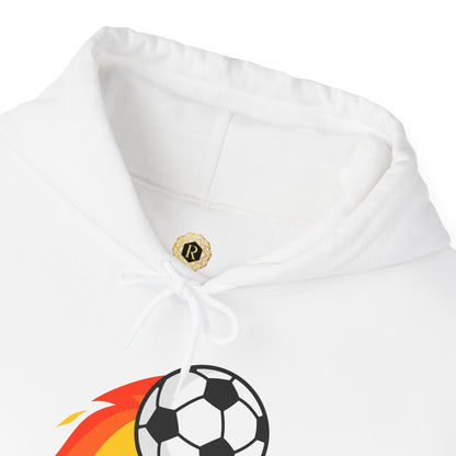 Soccer Fire Ball Hoodie - Men's Heavy Blend Hooded Sweatshirt