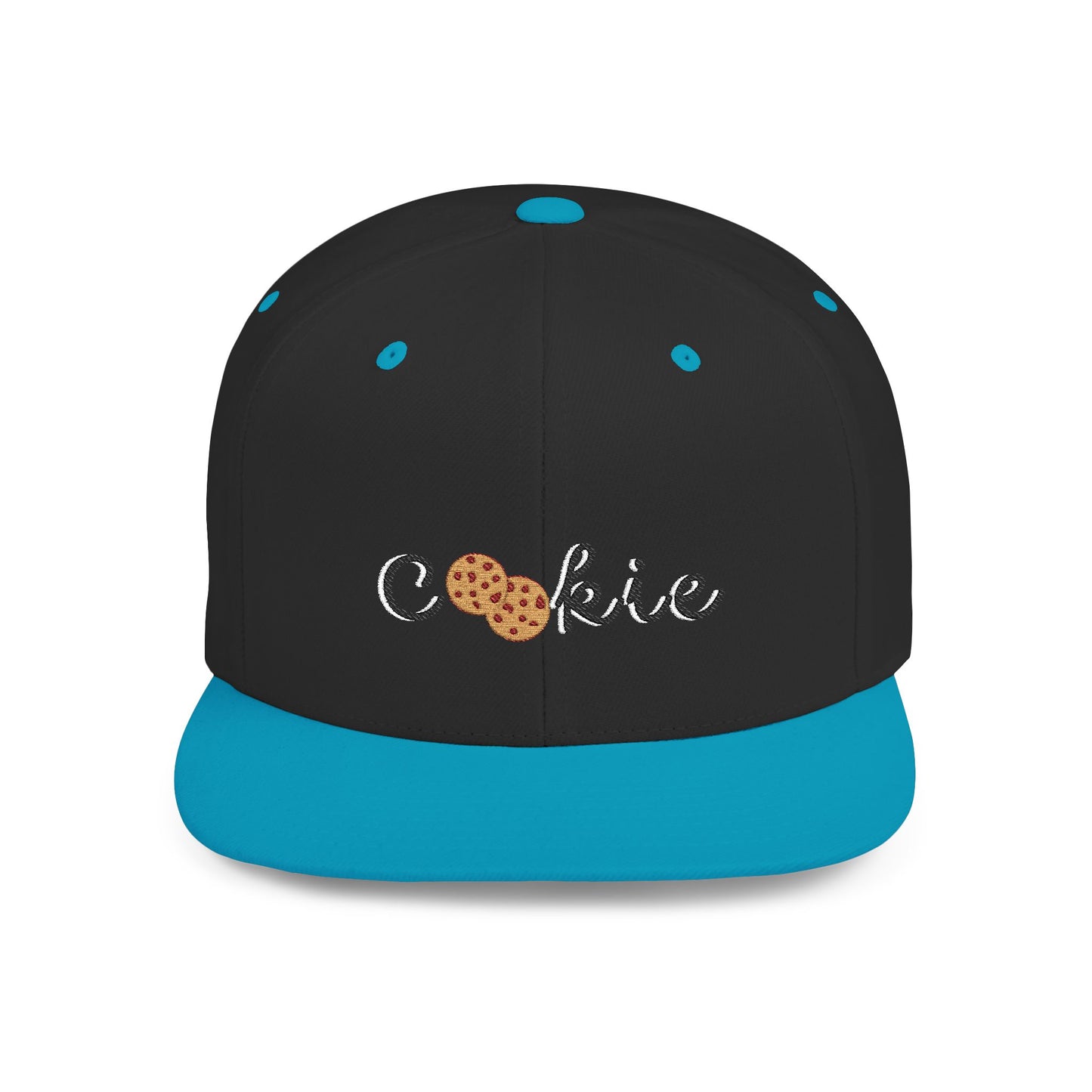 Trendy Cookie Flat Bill Snapback Cap – Adjustable, stylish hat for cookie lovers. Perfect gift for adults, birthdays, holidays, and streetwear fashion.