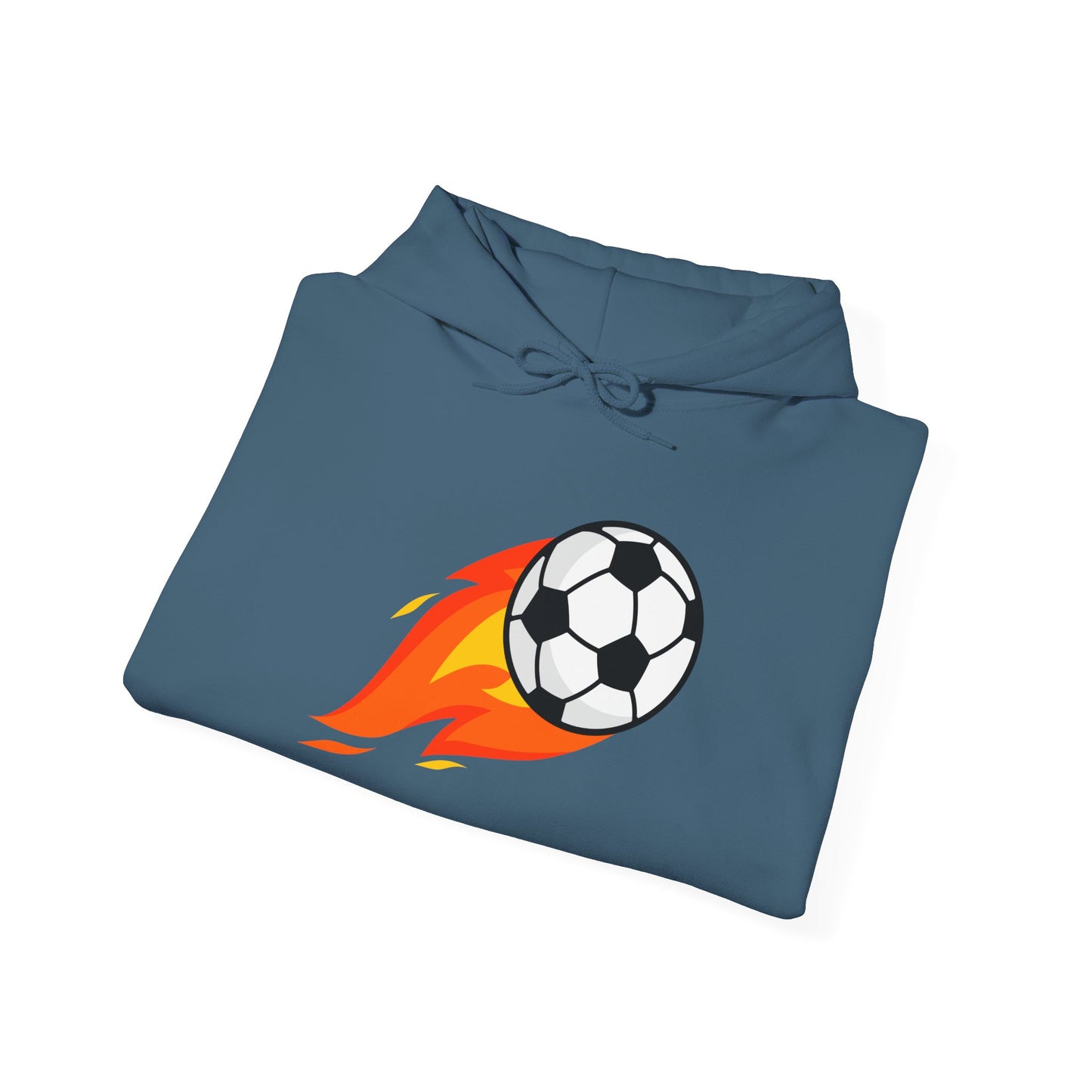 Soccer Fire Ball Hoodie - Men's Heavy Blend Hooded Sweatshirt