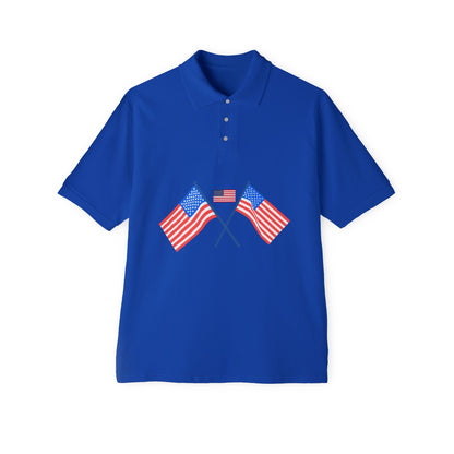 USA Flag Men's Polo