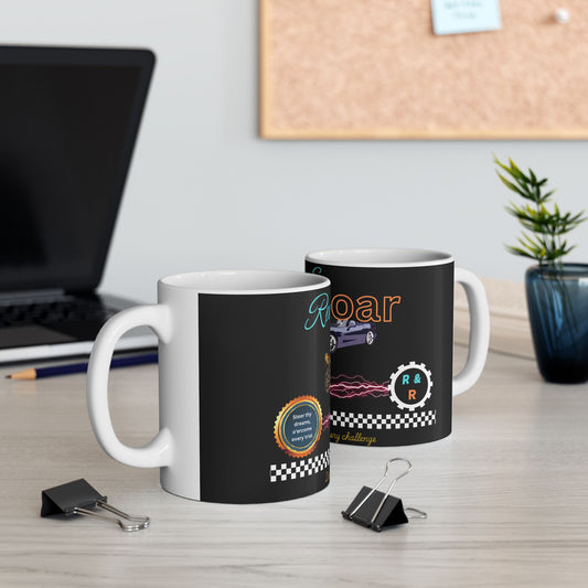 Racing Mug - Rush & Roar Ceramic Mug - Perfect Gift for Car and Motorcycle Enthusiasts